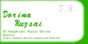 dorina muzsai business card